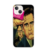 Iphone 14 PLUS Uyumlu Michael Scott Fight Club Tasarımlı Şeffaf Telefon Kılıfı