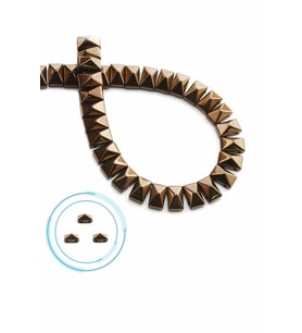 Hematit Doğal Taş Parlak Kahverengi Piramit Kesim 8x5mm Dizi [AA]