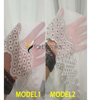 2Kat Pileli Taç Gümüş-Gold Silver Oron Ütü İstemez Özel Seri Tül Perde (Model 1)