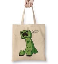 Minecraft Creeper 01 Bez Çanta Uzun Saplı
