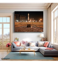 Yatay Kanvas Tablo Kabe Mescid-i Haram Dini Tablo Ev Ofis Duvar Dekoru
