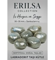 Sertifikalı Tamburlanmış Labradorit Taşı Kütle Parça – Doğal Enerji Taşı (Gri)