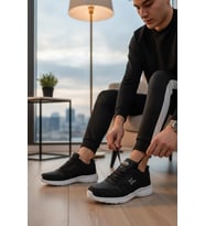 Enoch Unisex Yüksek Tabanlı Bağcıklı Yürüyüş Ve Koşu Spor Ayakkabı Günlük Sneaker