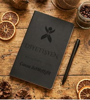 Kişiye Özel Diyetisyen Defter Tıp Bayramı Hediyesi (Siyah)