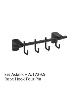 Duxxa Deppot F1 Mat Siyah Set Askılık A.1729.S (Karışık)