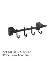 Duxxa Deppot F1 Mat Siyah Set Askılık A.1729.S (Karışık)