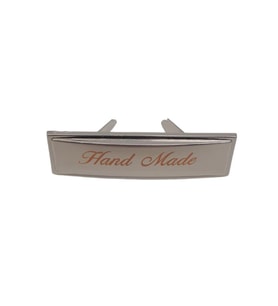 Angel Çanta Aksesuar Handmade Yazılı Metal Etiket Plaka Süs Gümüş Renk