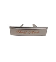 Angel Çanta Aksesuar Handmade Yazılı Metal Etiket Plaka Süs Gümüş Renk