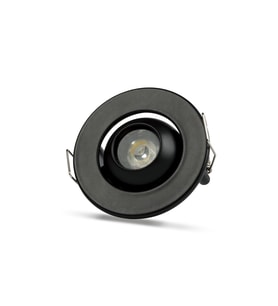 Noas 1W Sıva Altı LED Spot Manda Gözü Hareketli Siyah