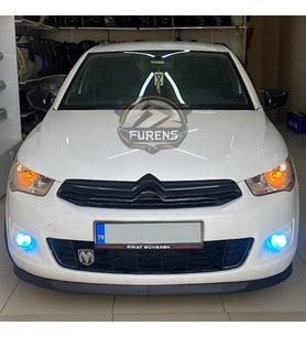 Citroen C Eleysee 2013-2023 Uyumlu H lip Esnek Ön Lip 2 Parça Karlık Ön Ek Tampon Altı Dil