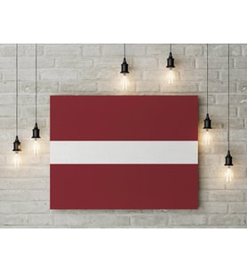 Letonya Bayrağı Kanvas Tablo 40x55cm Dekoratif Tablo