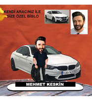 Kendi Aracınızla Size Özel Arabalı Karikatür Biblo model 10