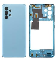 Samsung Galaxy A32 - SM-A325F FULL Kasa Arka Kapak Takım MAVİ