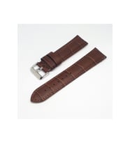 22mm Marka Kahve Croco Hakiki Deri Saat Kordonu