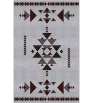 Eliana Home Baskılı, Yıkanabilir Kaymaz Taban Salon Halısı LNA0038-SD1058 100x150 cm (Gri)
