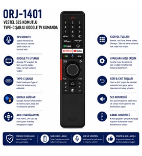 Vestel ORJ-1401 Type-C Google TV Kumandası