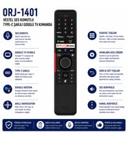 Vestel ORJ-1401 Type-C Google TV Kumandası
