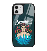 iPhone 12 Beautiful Frida Kahlo Tasarımlı Glossy Telefon Kılıfı