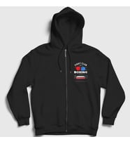Presmono Unisex Siyah Boxer Ufc Mma Hediye Boksör Boks Fermuarlı Kapüşonlu Sweatshirt 496183tt