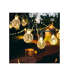 50 Top Ledli Solar Kristal Bahçe Dekorasyon Aydınlatma Sarı Işık Güneş Enerjili