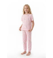 Kız Çocuk Pijama Takımı %100 Pamuk 3-13 Yaş 12714IS MODANINO