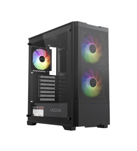 FAZEON F16A650BBM 650W 80+ BR 3x ARGB FAN ATX 2xUSB3.0 SİYAH GAMING KASA