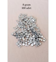 Oya Abiye Bileklik Kolye Pleksi Metalik Plastik Pul Gümüş Renk 8 gram 100 adet - BNC500