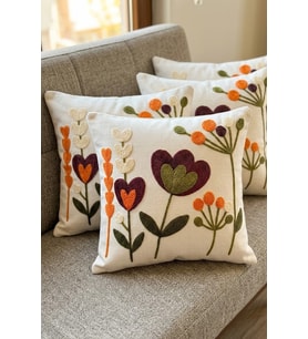4lü Kırlent Kılıfı, Dijital Baskılı Çift Taraflı Kırlent Kılıfı 45x45cm