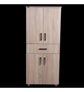 Çok Amaç 12939 Dolap Hard Model Parlak CORDOBA Suntalem 5 Raf 1 Çekm 180 El Yapım (Açık Somon Pembe - Gri)