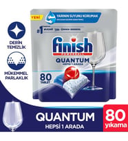 Finish Quantum 80 Kapsül Bulaşık Makinesi Deterjanı Tableti (Yeşil)