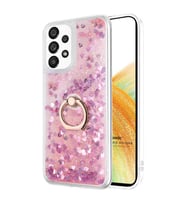 Microsonic Samsung Galaxy A33 5G Kılıf Glitter Liquid Holder Pembe