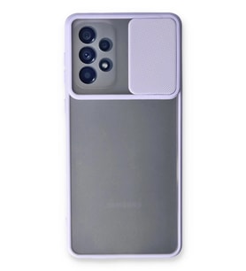 Durukar® Samsung Galaxy A53 5G Kılıf Palm Buzlu Kamera Sürgülü Silikon - Lila