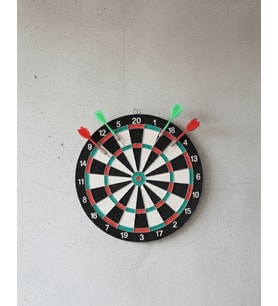 17 İnç Profesyonel Dart Tahtası Dayanıklı Yapı ve 4 Metal Dart Oku