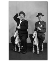 Cakatablo Arthur Stanley Jefferson ve Oliver Hardy Atlarda MDF Tablo