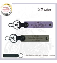 Hız Severlere, İsim Plaka ve 0 Rh - Kan Grubu Yazılı x2 Anahtarlık, Özel Hediyelik, Kül Gri-Mor-Laci (Çok Renkli)