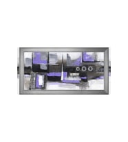 Soyut Şekiller Motifli Kanvas Tablo 50 x 70 cm Silver Çerçeve