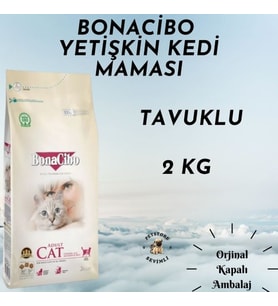 Bonacibo Adult Cat Tavuklu Yetişkin Kedi Maması 2 Kg