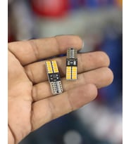 Oto 24LED Ampul 2'li Set, T10 Model 12V Beyaz-Mavi-Turuncu Işık, Fren, Park, Sinyal ve Geri Vites Lambası