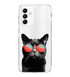 PrintiFy Samsung Galaxy M23 ile Uyumlu Kedi 3 Kamera Korumalı Şeffaf Kılıf