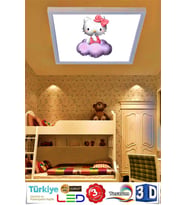 Hello Kitty 60x60 Çocuk Odası Led Avize Yeni Nesil Led Avize,60watt Modern Led Avize