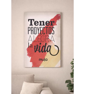 TENER PROYECTOS ALEGRA LA VİDA YAZILI MDF TABLO (27X18)