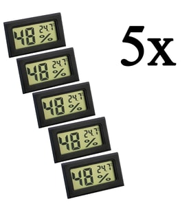 5 Adet Hygrometer Dijital Sıcaklık ve Nem ölçer thr142-5