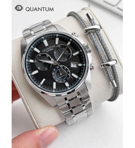 Quantum Sapphire Camlı İtalyan Bileklik Hediyeli 2 Yıl Garantili 10 Atm Erkek Kol Saati 1122.351