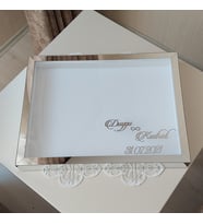 30x40 Cm Gümüş Pleksili Yeni Moda Tasarım Gül Kutusu Anı Çerçevesi! Ayna Çerçeve! Yatay Kullanım
