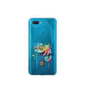 Oppo A5S ile Uyumlu Splash Bukalemun Tasarımlı Şeffaf Silikon Kılıf
