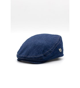 Erkek Jean Flat Cap Kasket - Lacivert Kot Şapka  Standart Fit/Esnek
