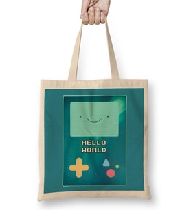 Bmo Hello World Adventure Time Space Galaxy Stars Aurora 02 Bez Çanta Uzun Saplı