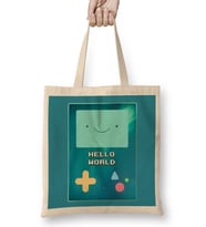 Bmo Hello World Adventure Time Space Galaxy Stars Aurora 02 Bez Çanta Uzun Saplı