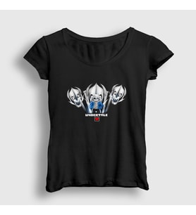 Presmono Kadın Siyah Gaster Blasters Undertale T-Shirt 32230tt