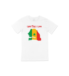 Land That I Love Senegal Beyaz Tişört